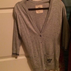 Grey/navy Hollister cardigan