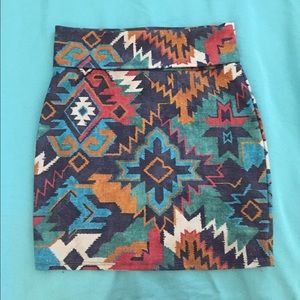Forever 21 patterned skirt