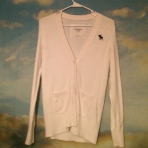 White Abercrombie cardigan/sweater