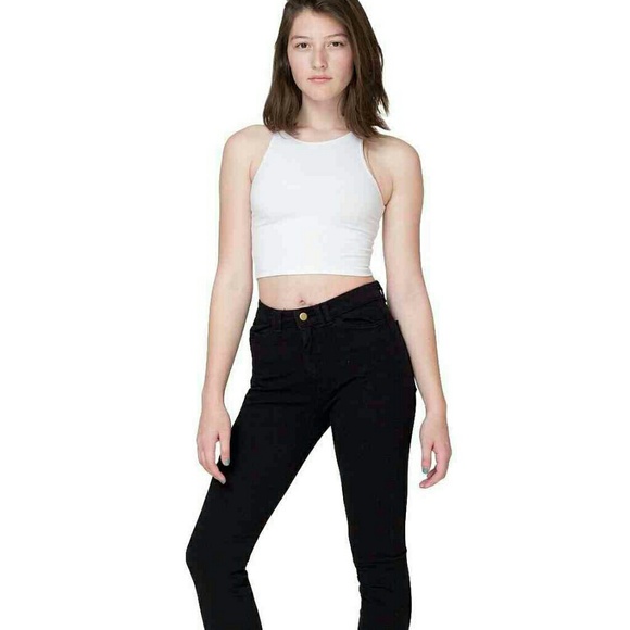 Black High Waisted Pants Zipper American Apparel