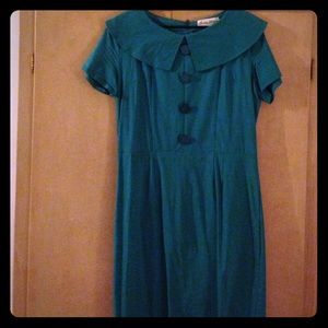 Pinup Pencil Dress in Green