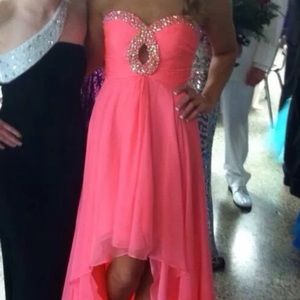 Sherri Hill style #21114 in neon pink