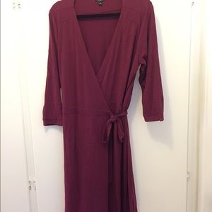 Sassy purple wrap dress