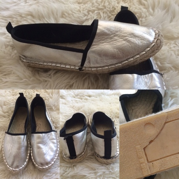 Silver espadrilles