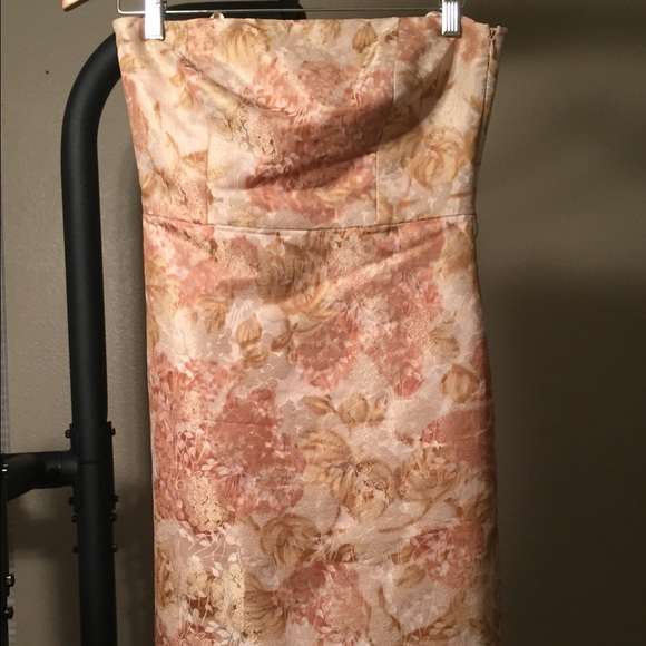 Ann Taylor strapless dress.