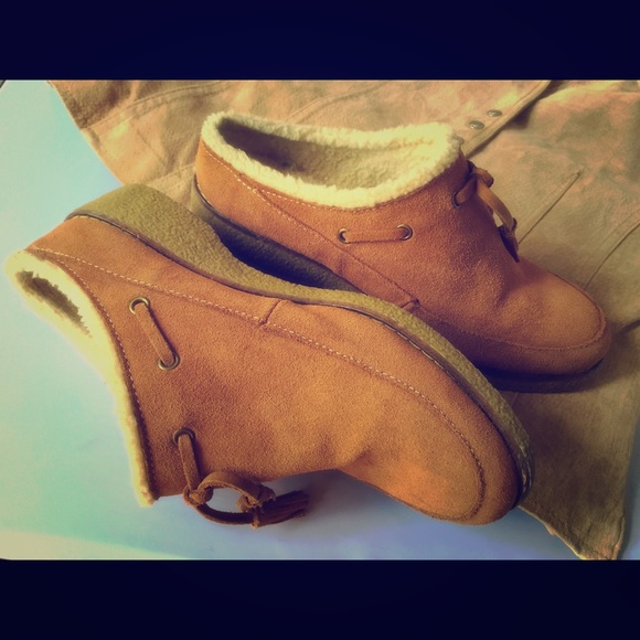 Lands' End Suede Moccasins /Cl - Picture 1 of 4