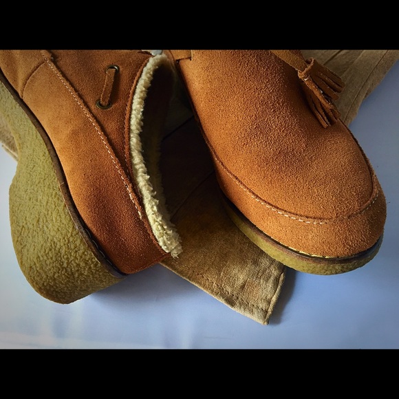Lands' End Suede Moccasins /Cl - Picture 3 of 4