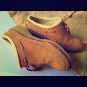 Lands' End Suede Moccasins /Cl