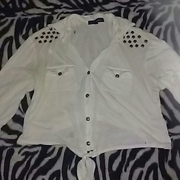 Studded button up shirt