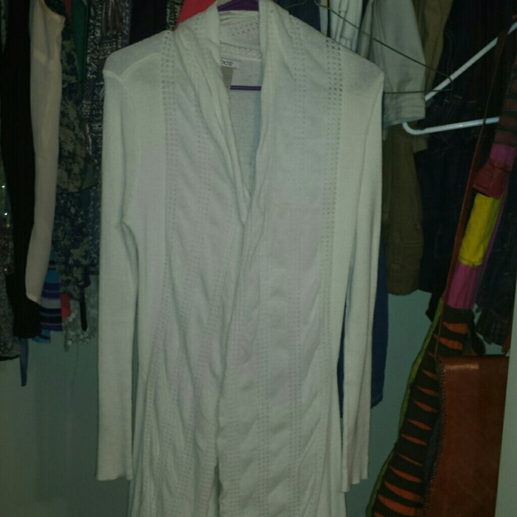 White long sleeve cardigan