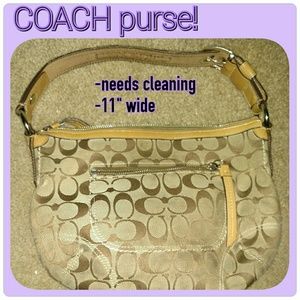 11" signature Coach purse