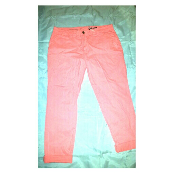 Neon salmon GAP khakis