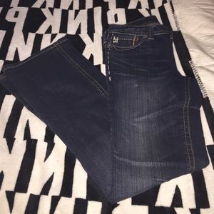 Dark denim slim boot jeans