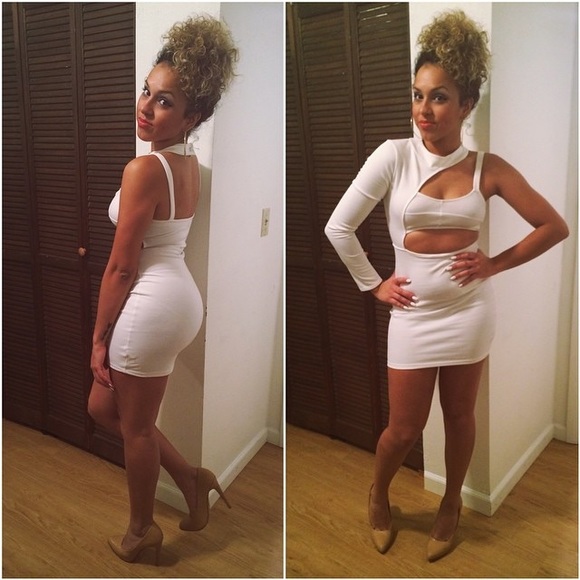 All white club dress
