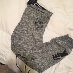 Grey pink sweatpants