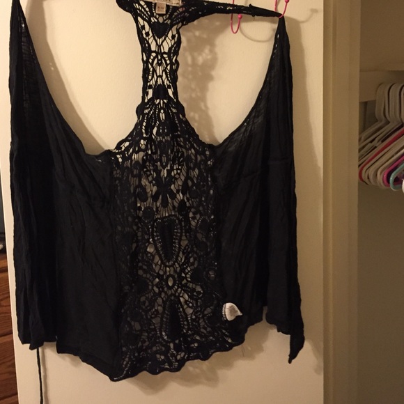 Black throw over