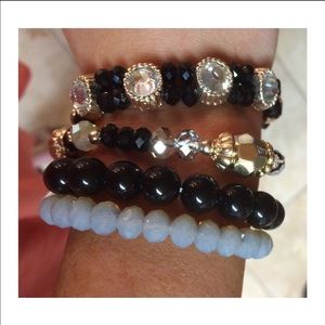 Black beaded bracelet