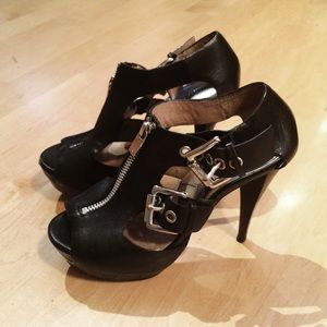 Michael Kors Black Heels with Buckles