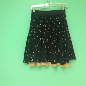 Black & tan circle skirt