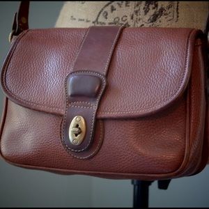 Vintage Coach Pebbled Brown Leather Handbag