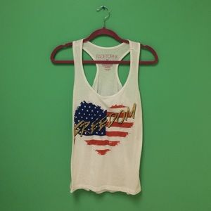 White razorback loose fitted tank top