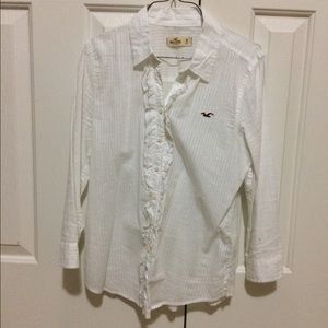 White Hollister Button Up