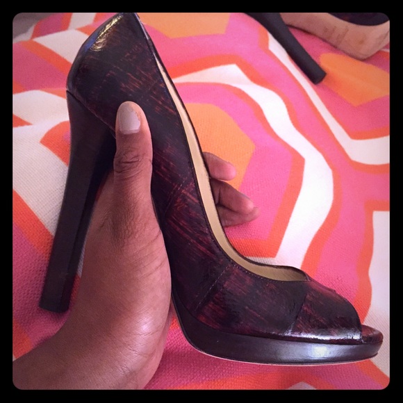 Jimmy choo peep toe pumps