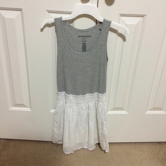 Grey and White Dress