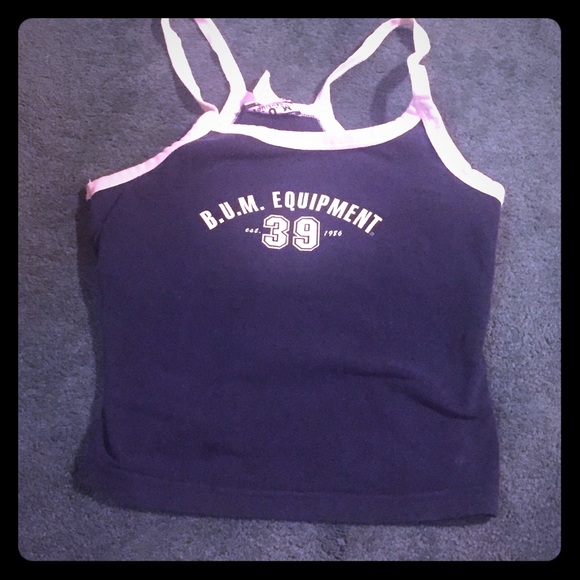 Blue and white spaghetti strap shirt