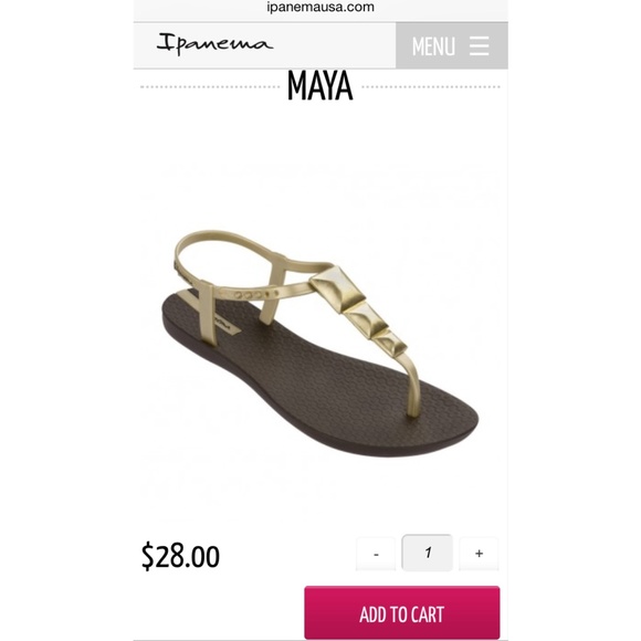 NWT Ipanema Maya Sandals, brown & gold, size 8