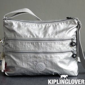 Kipling Alvar Cross body Bag-Silver