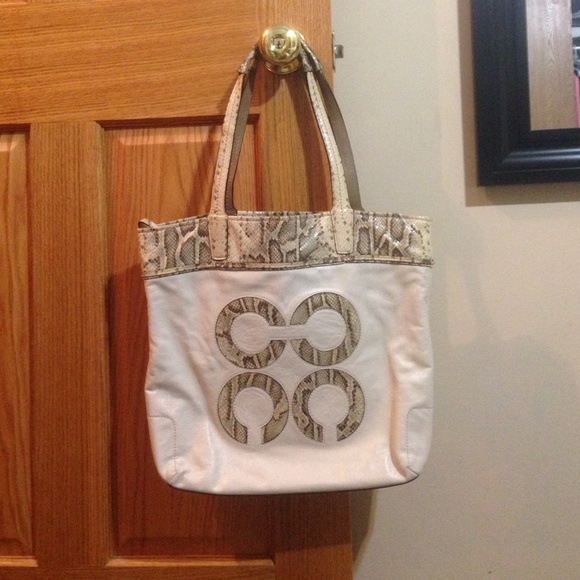 Coach Snake Print Tote