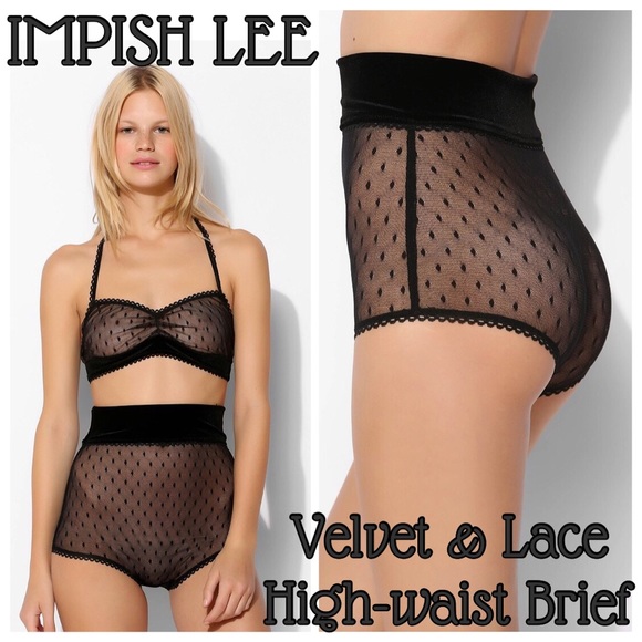 🆕IMPISH LEE - VELVET/LACE HIGHWAITED BRIEFS