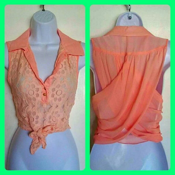 Lace Top Cross Back - Picture 4 of 4