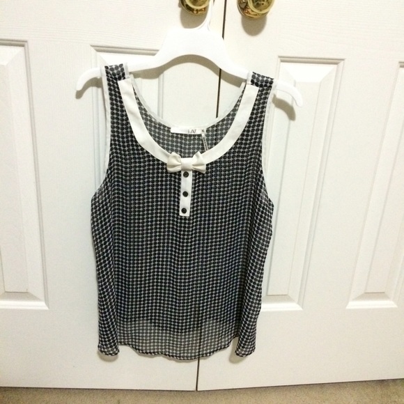 Sheer Tank With Polka Dots