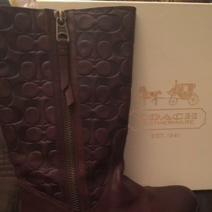 Coach leather boots