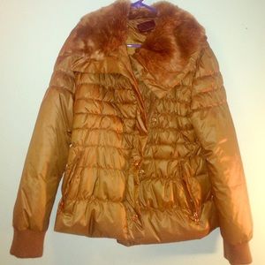 Army green puffy jacket
