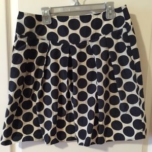 Pleated polka dot skirt