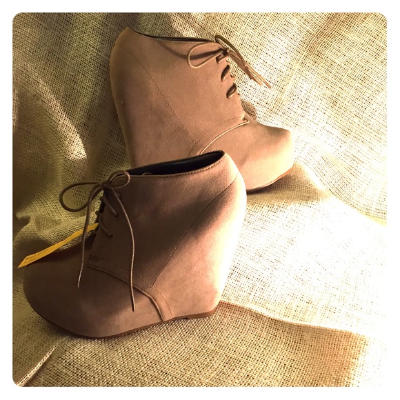 Lace up suede heels