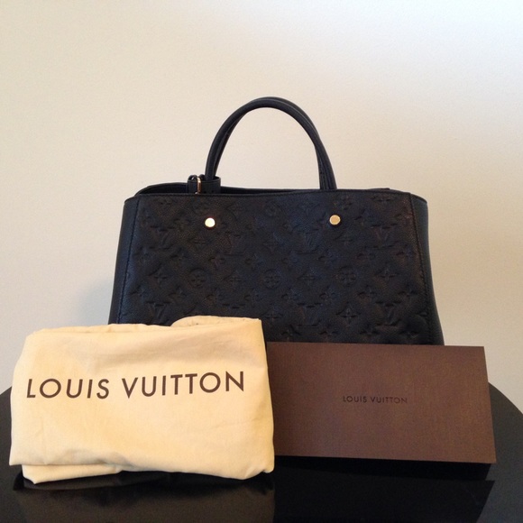 Authentic Louis Vuitton Montaigne GM in Noir