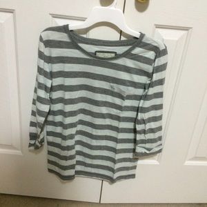 Grey and White Stripped Shirt