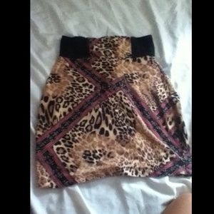 Leopard Pencil Skirt