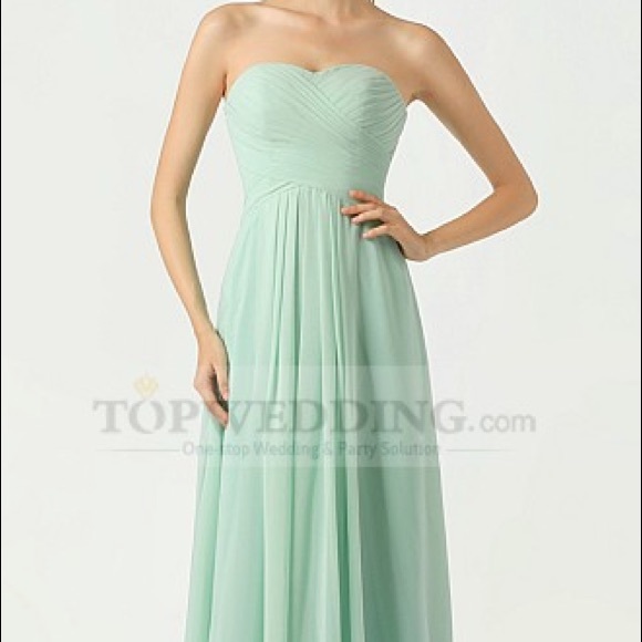 ROSANGELA - mint sweetheart chiffon dress