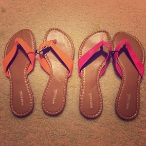 Brand new Wet Seal flip flops- both for only $12!
