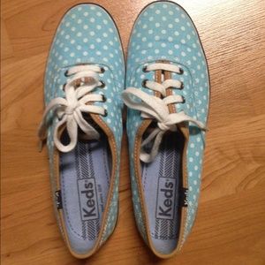Light Blue Polka Dot Keds
