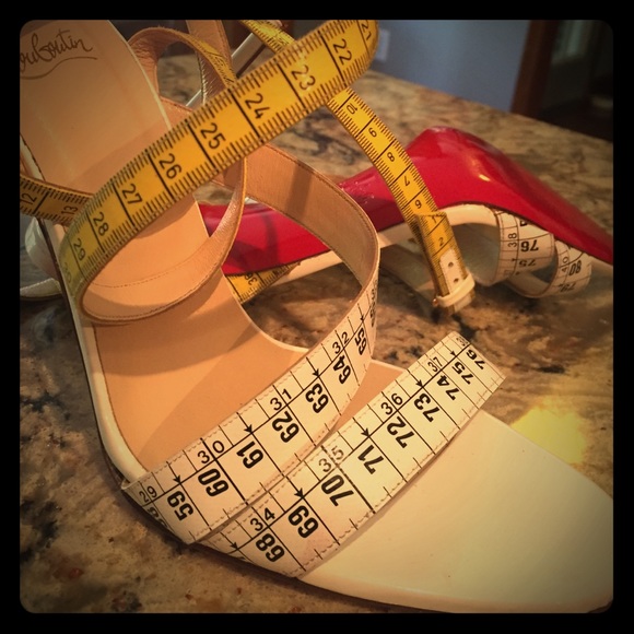 Christian Louboutin measuring tape sandal
