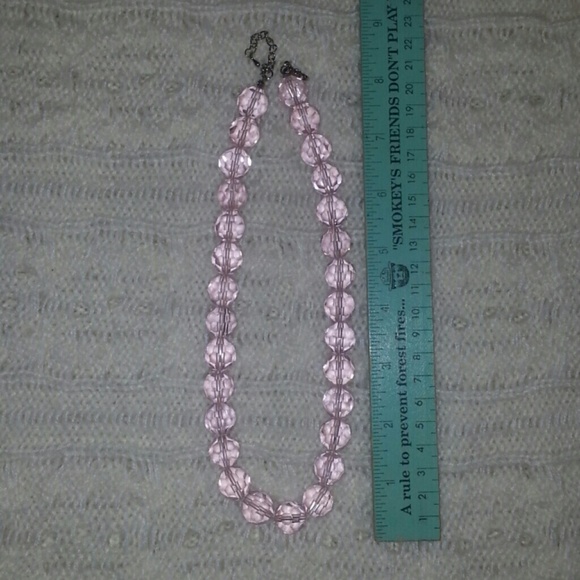 Pink clear cute necklace