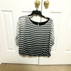 Stripped Black and White Top