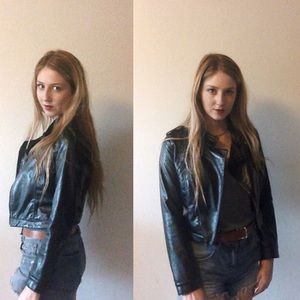 Cropped Leather Jacket