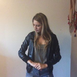 Silence + Noise Vegan Leather Jacket